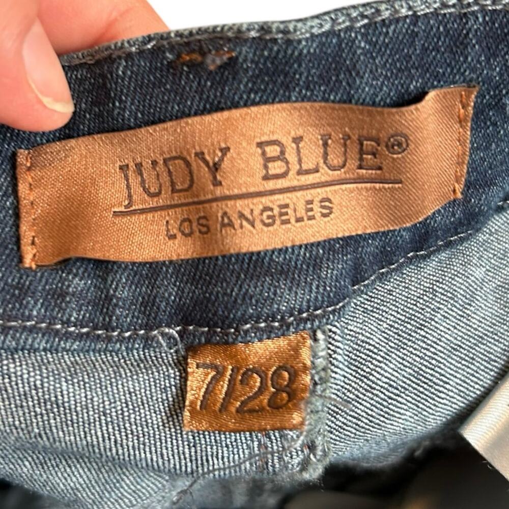 Judy Blue Sienna High Rise Button Fly Straight Leg Jeans Sz 7 - Picture 10 of 14